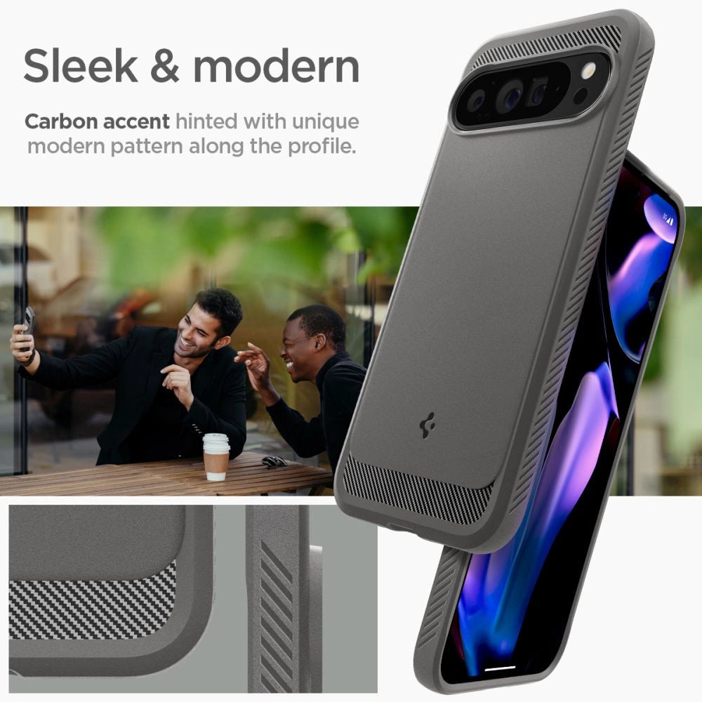 Spigen Rugged Armor Case til Google Pixel 9 Pro XL - Grå