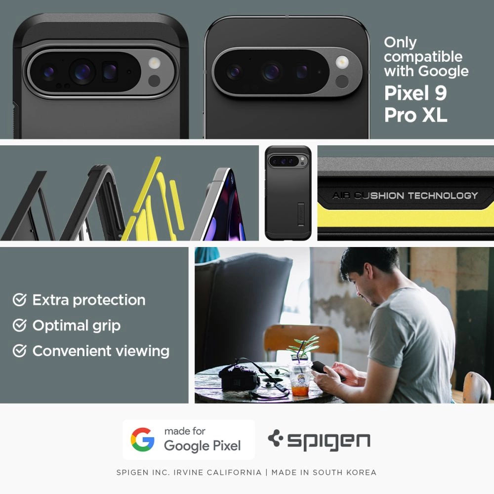 Spigen Tough Armor Case til Google Pixel 9 Pro XL - sort
