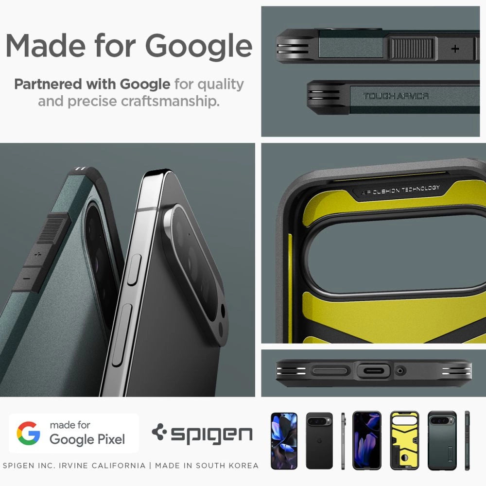 Spigen Tough Armor Case til Google Pixel 9 Pro XL - Grøn