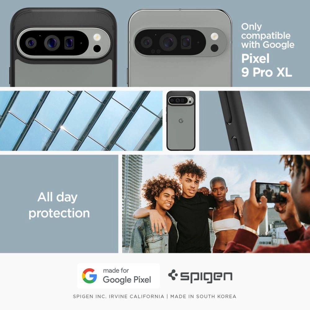 Spigen Ultra Hybrid Case til Google Pixel 9 Pro XL - sort