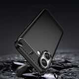 Carbon Case til iPhone 16 Silicone Case - sort