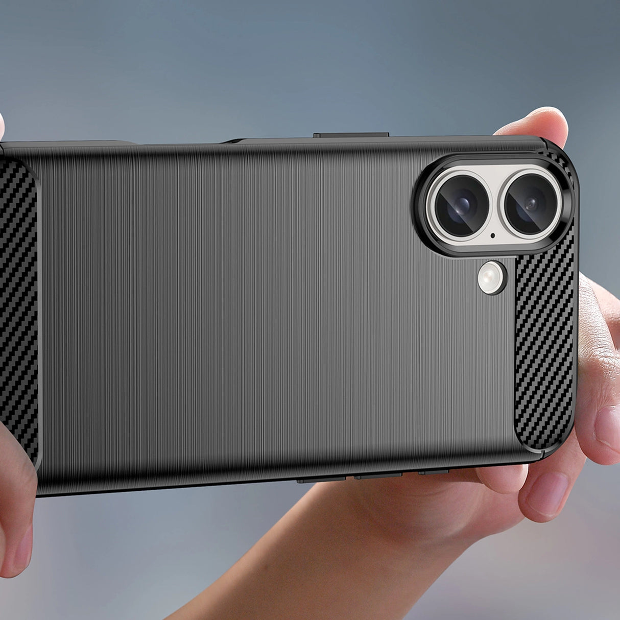 Carbon Case til iPhone 16 Silicone Case - sort