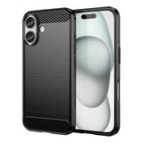 Carbon Case til iPhone 16 Plus Silicone Case - sort