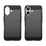 Carbon Case til iPhone 16 Plus Silicone Case - sort
