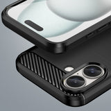 Carbon Case til iPhone 16 Plus Silicone Case - sort