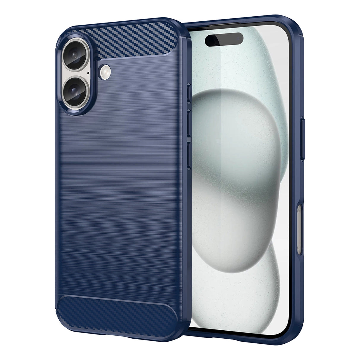 Carbon Case til iPhone 16 Plus - Blå