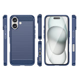Carbon Case til iPhone 16 Plus - Blå