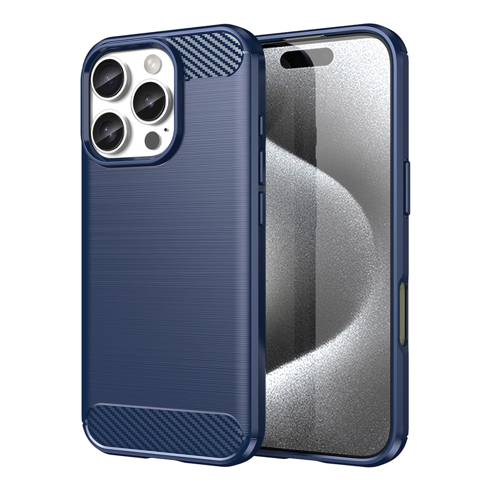 Carbon Case til iPhone 16 Pro - Blå