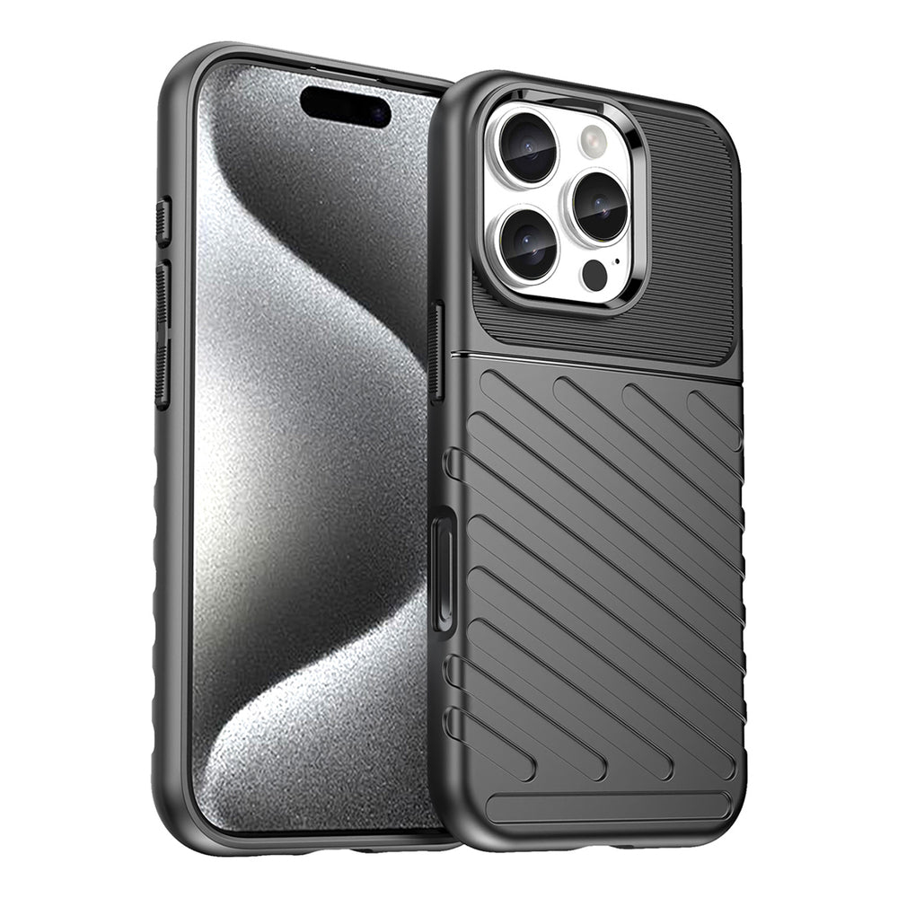 Thunder Case til iPhone 16 Pro Max Silicone Case - sort