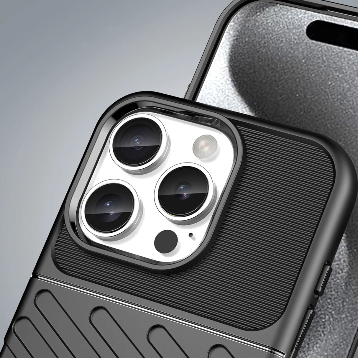 Thunder Case til iPhone 16 Pro Max Silicone Case - sort