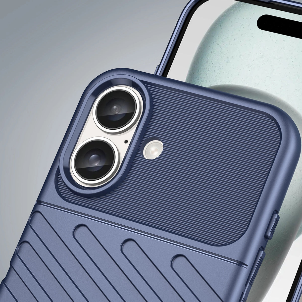 Thunder Case til iPhone 16 Silicone Case - Blå