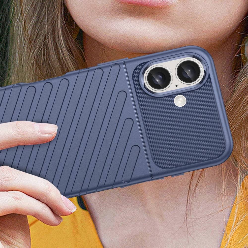 Thunder Case til iPhone 16 Plus Silicone Case - Blå