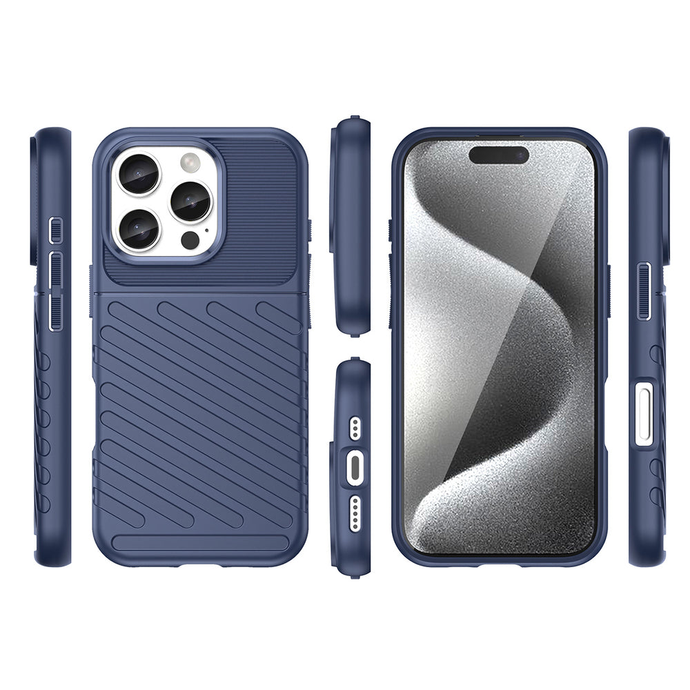 Thunder Case til iPhone 16 Pro Silicone Case - Blå