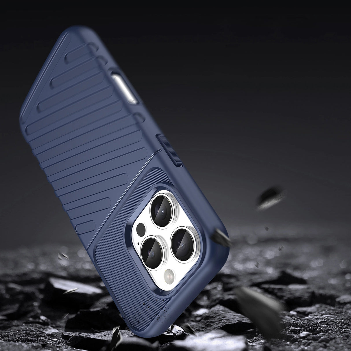 Thunder Case til iPhone 16 Pro Silicone Case - Blå