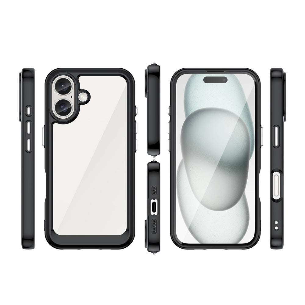 Outer Space Case med gelramme til iPhone 16 Plus - sort