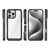Udendørs rumkasse med gelramme til iPhone 16 Pro Max - sort