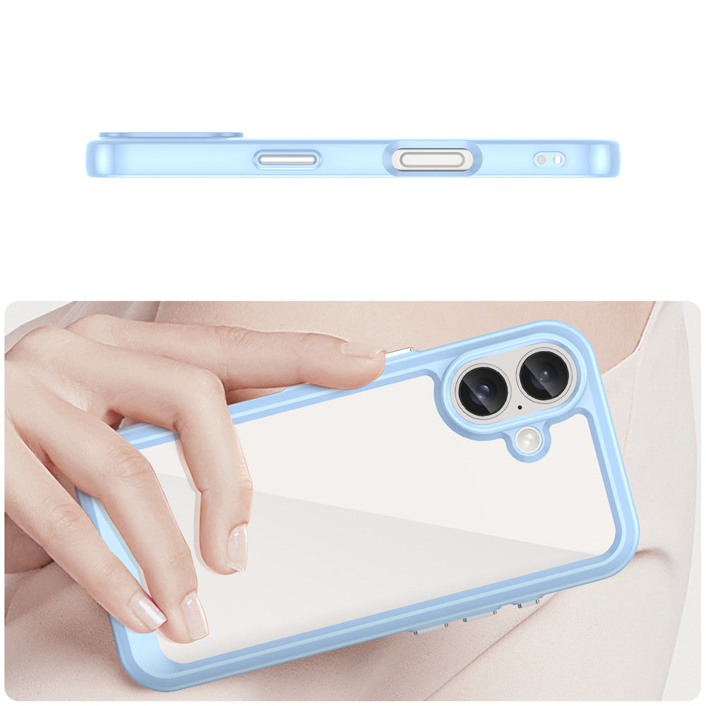 Outer Space Case med gelramme til iPhone 16 Plus - Blå