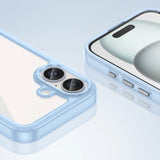 Udendørs rumkasse med gelramme til iPhone 16 Plus - Blå
