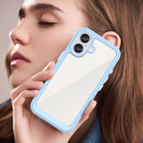 Udendørs rumkasse med gelramme til iPhone 16 Plus - Blå