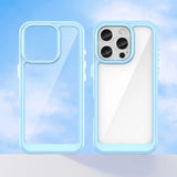 Udendørs rumkasse med gelramme til iPhone 16 Pro Max - Blå