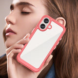 Outer Space Case med Gel Frame til iPhone 16 - Rød