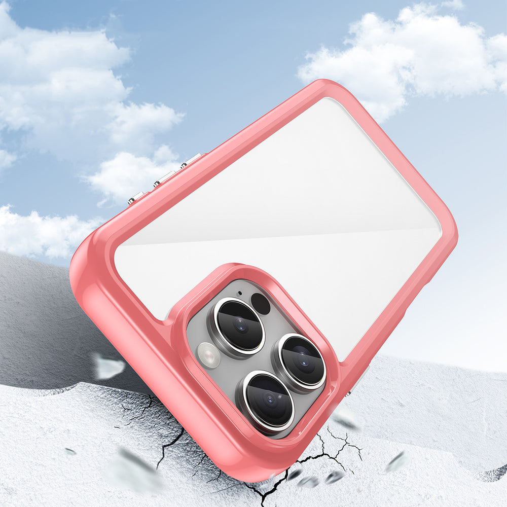 Outer Space Case med Gel Frame til iPhone 16 Pro - Rød