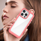 Udendørs rumkasse med gelramme til iPhone 16 Pro Max - Rød