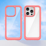 Outer Space Case med Gel Frame til iPhone 16 Pro Max - Rød