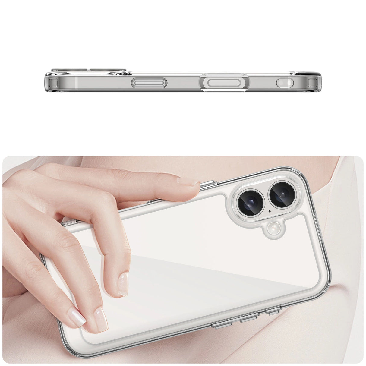 Udendørs rumkasse med gelramme til iPhone 16 - klar