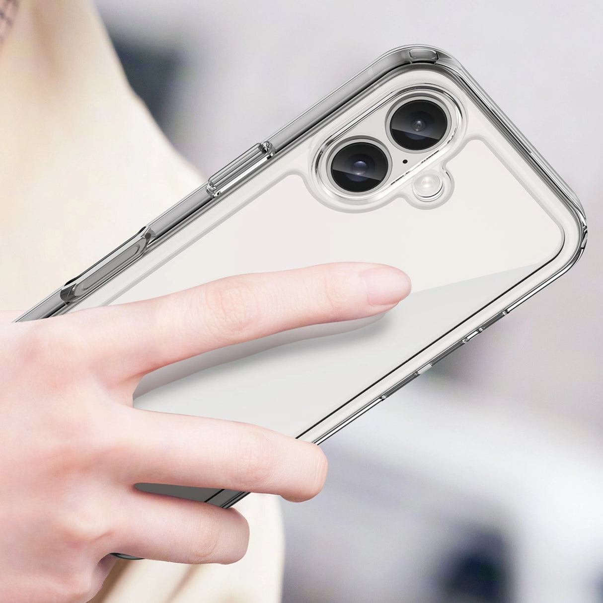 Udendørs rumkasse med gelramme til iPhone 16 - klar