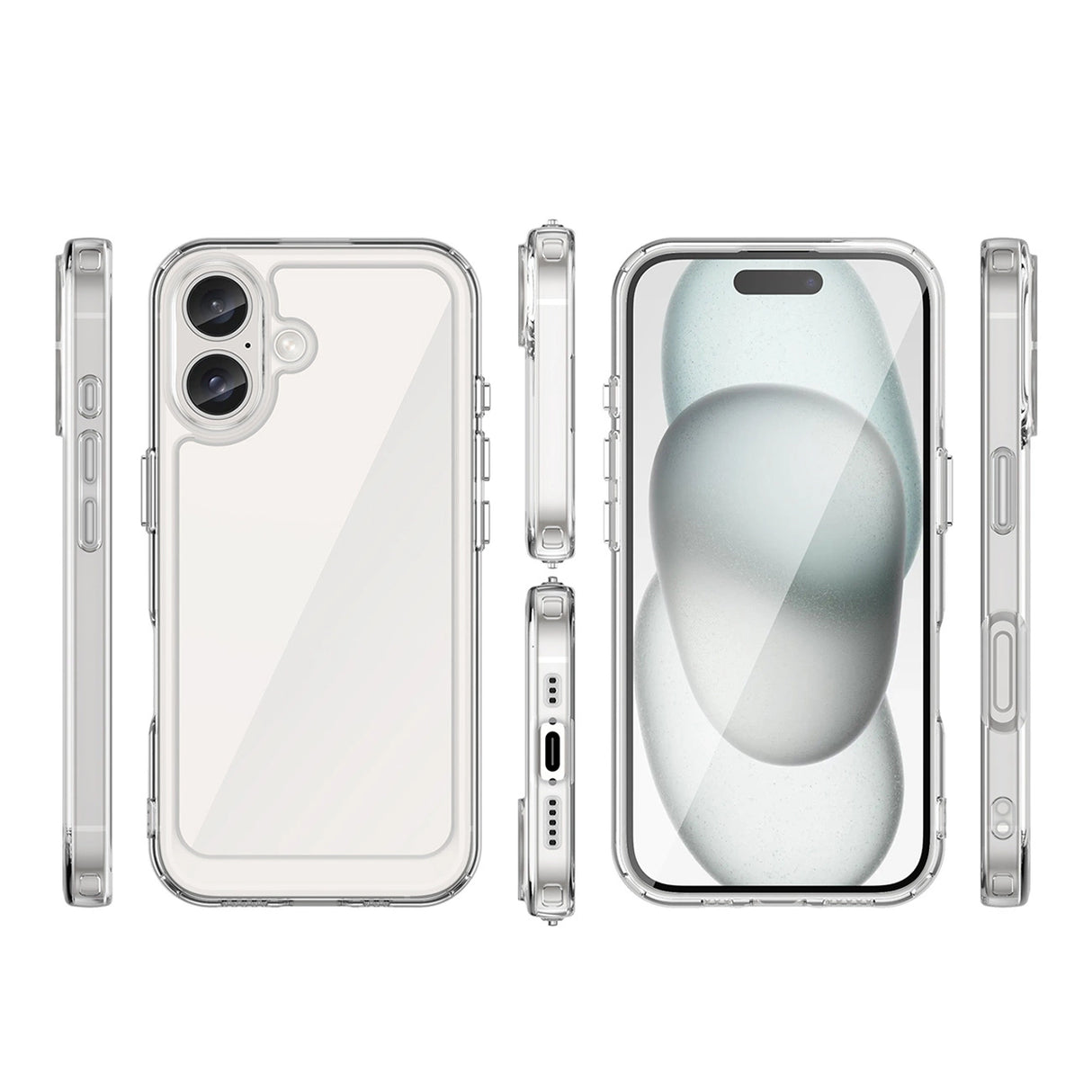 Udendørs rumkasse med gelramme til iPhone 16 Plus - klar