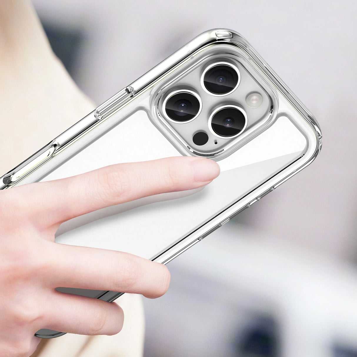 Udendørs rumkasse med gelramme til iPhone 16 Pro Max - klar