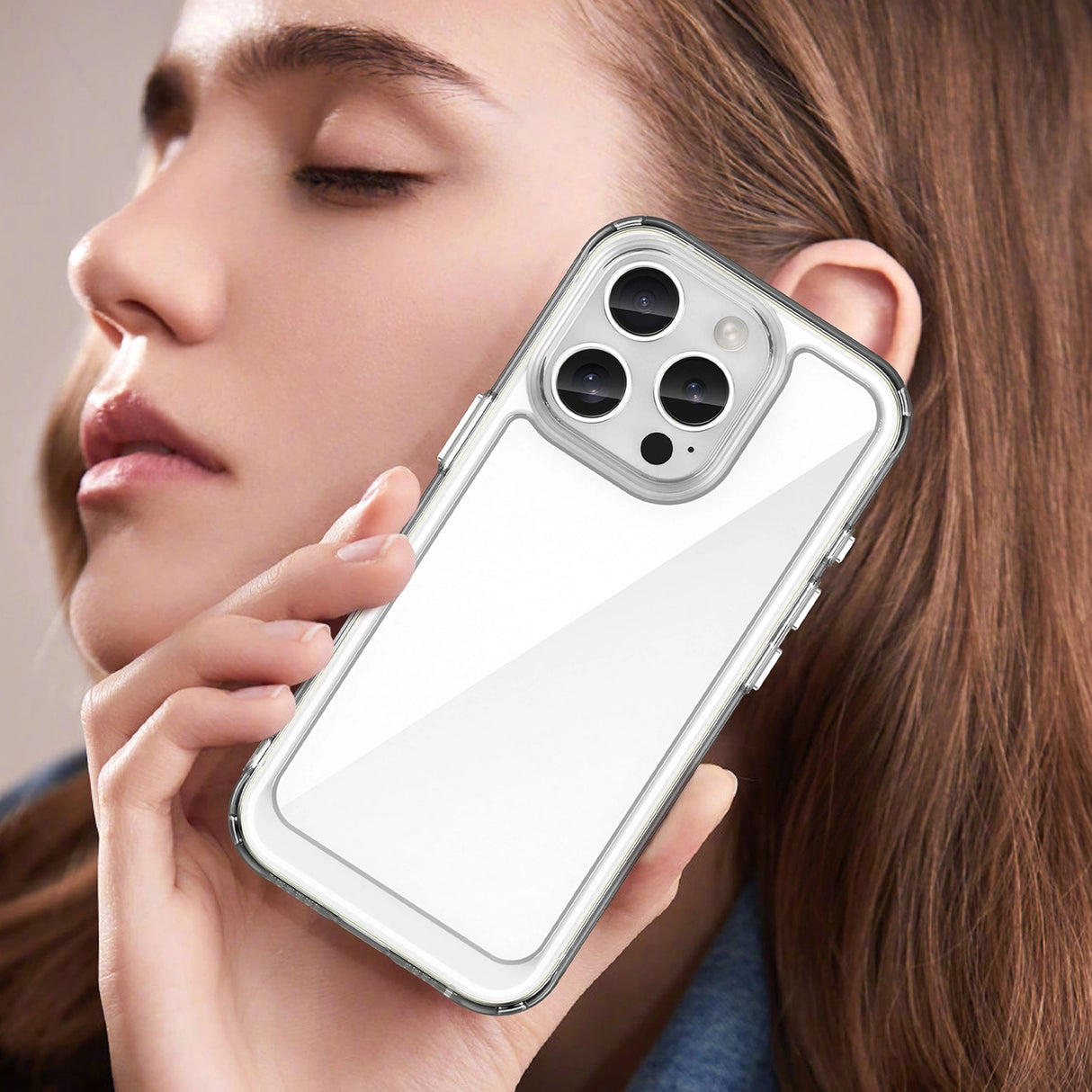 Udendørs rumkasse med gelramme til iPhone 16 Pro Max - klar