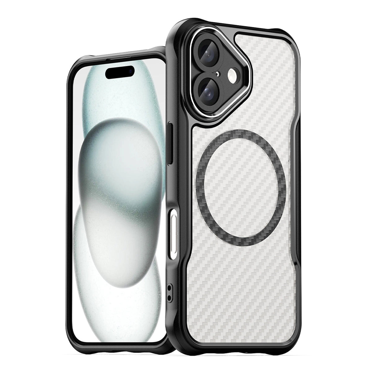 Ledende serie MagSafe Silicone Case til iPhone 16 - sort