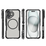 Ledende serie MagSafe Silicone Case til iPhone 16 Plus - sort