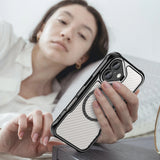 Ledende serie MagSafe Silicone Case til iPhone 16 Plus - sort