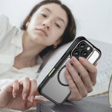 Ledende serie MagSafe Silicone Case til iPhone 16 Pro - sort
