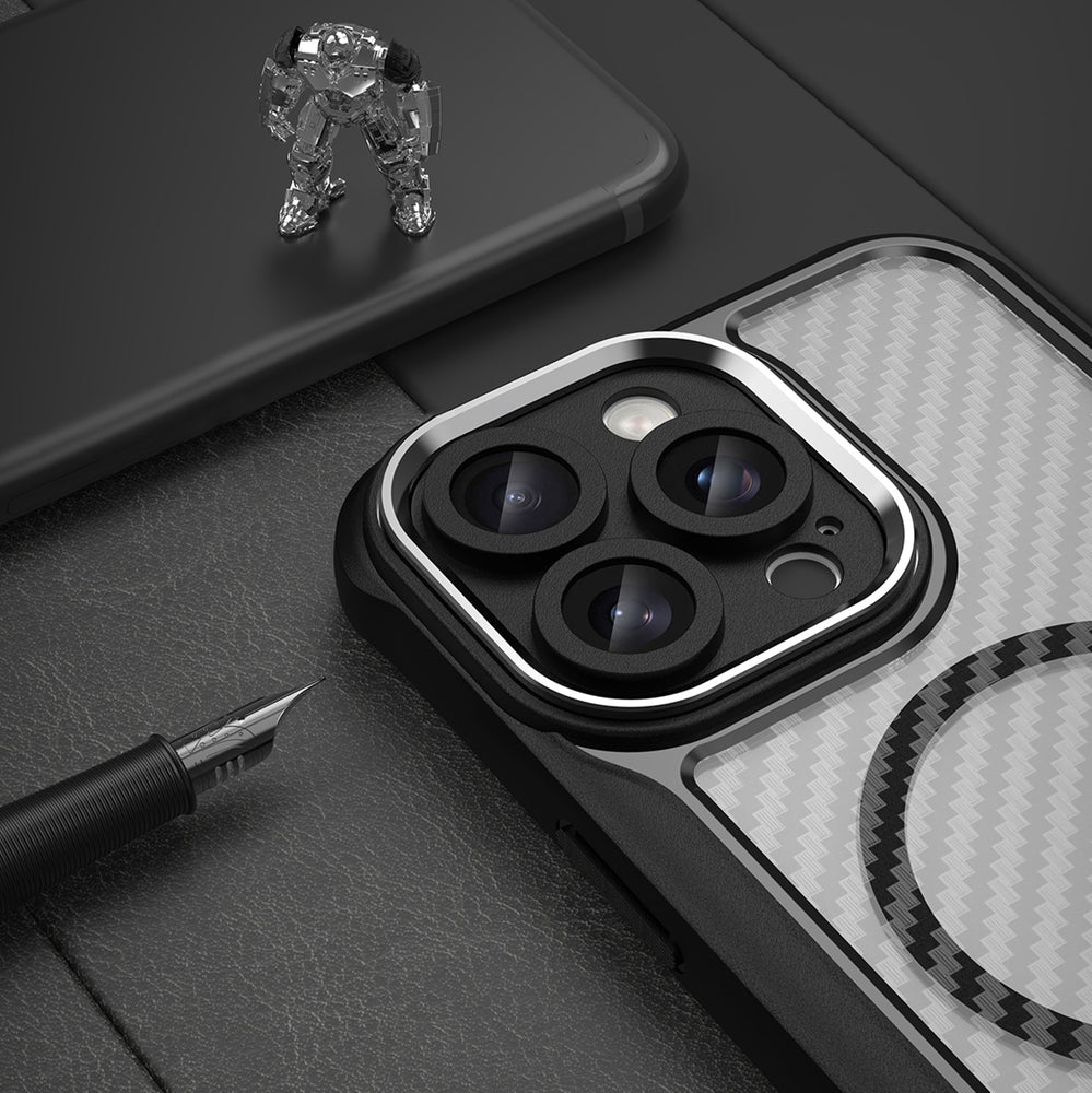 Ledende serie MagSafe Silicone Case til iPhone 16 Pro - sort