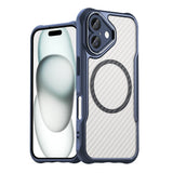 Ledende serie MagSafe Silicone Case til iPhone 16 - Blå