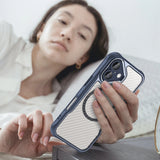 Ledende serie MagSafe Silicone Case til iPhone 16 - Blå