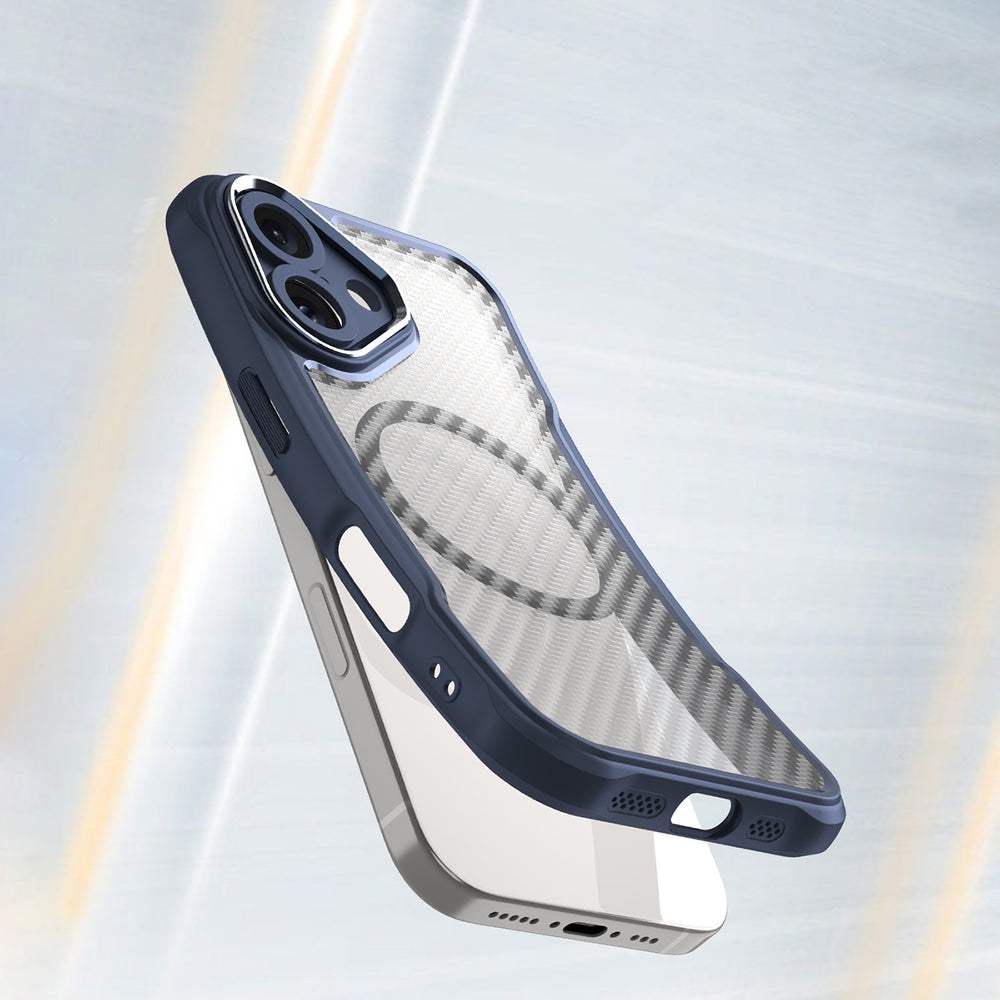 Ledende serie MagSafe Silicone Case til iPhone 16 Plus - Blå