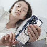 Ledende serie MagSafe Silicone Case til iPhone 16 Plus - Blå
