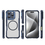 Ledende serie MagSafe Silicone Case til iPhone 16 Pro Max - Blå