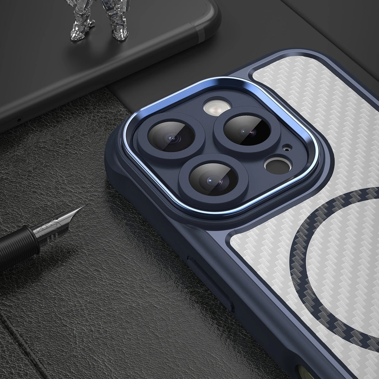 Ledende serie MagSafe Silicone Case til iPhone 16 Pro Max - Blå