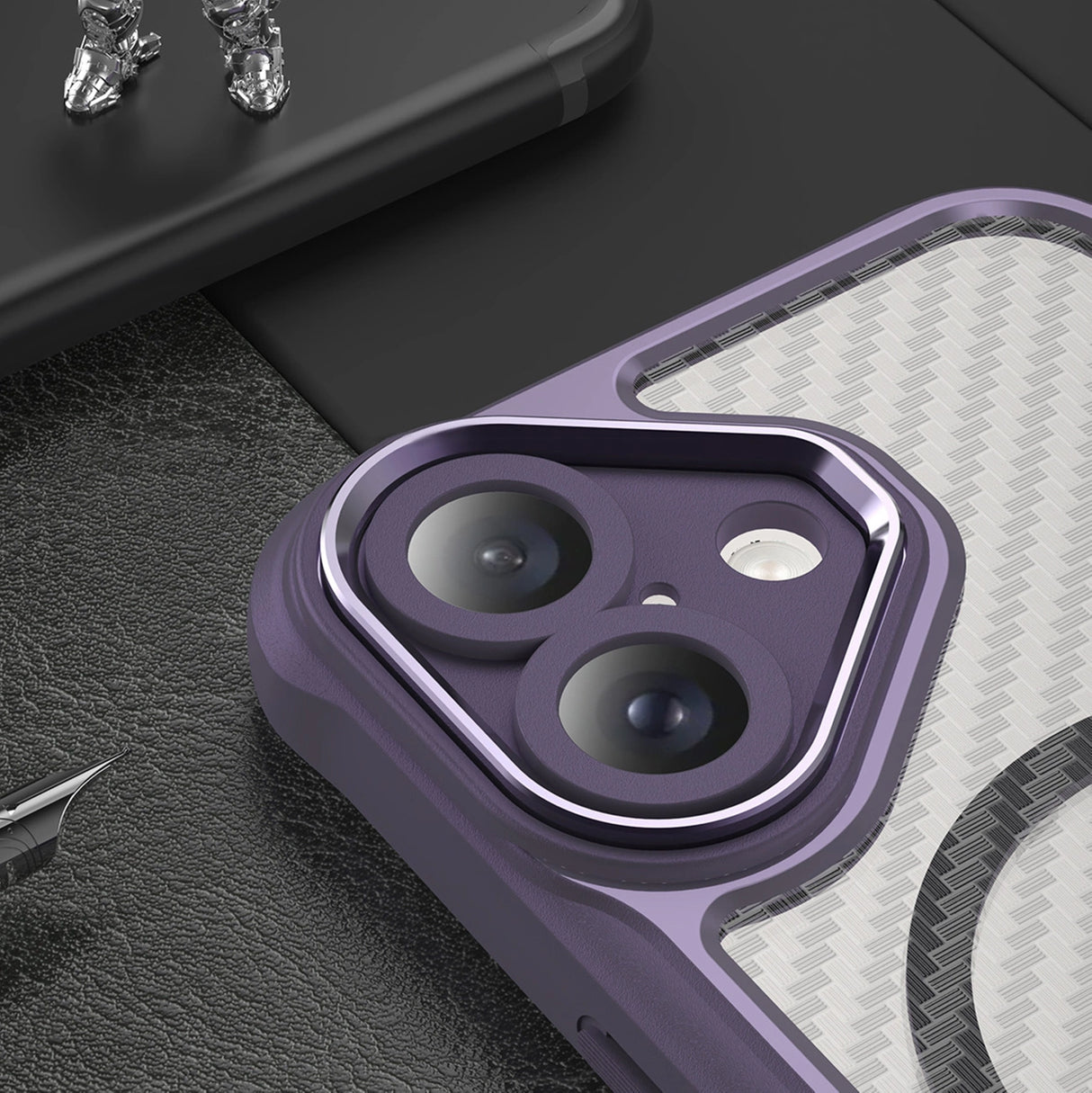 Ledende serie MagSafe Silicone Case til iPhone 16 - Purple