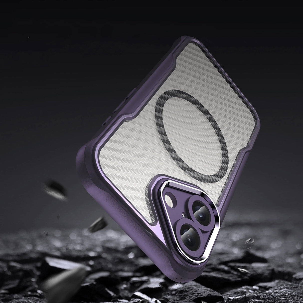 Ledende serie MagSafe Silicone Case til iPhone 16 - Purple