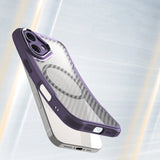 Ledende serie MagSafe Silicone Case til iPhone 16 Plus - lilla
