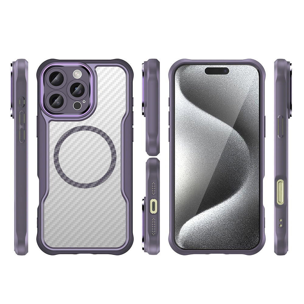 Ledende serie MagSafe Silicone Case til iPhone 16 Pro - lilla