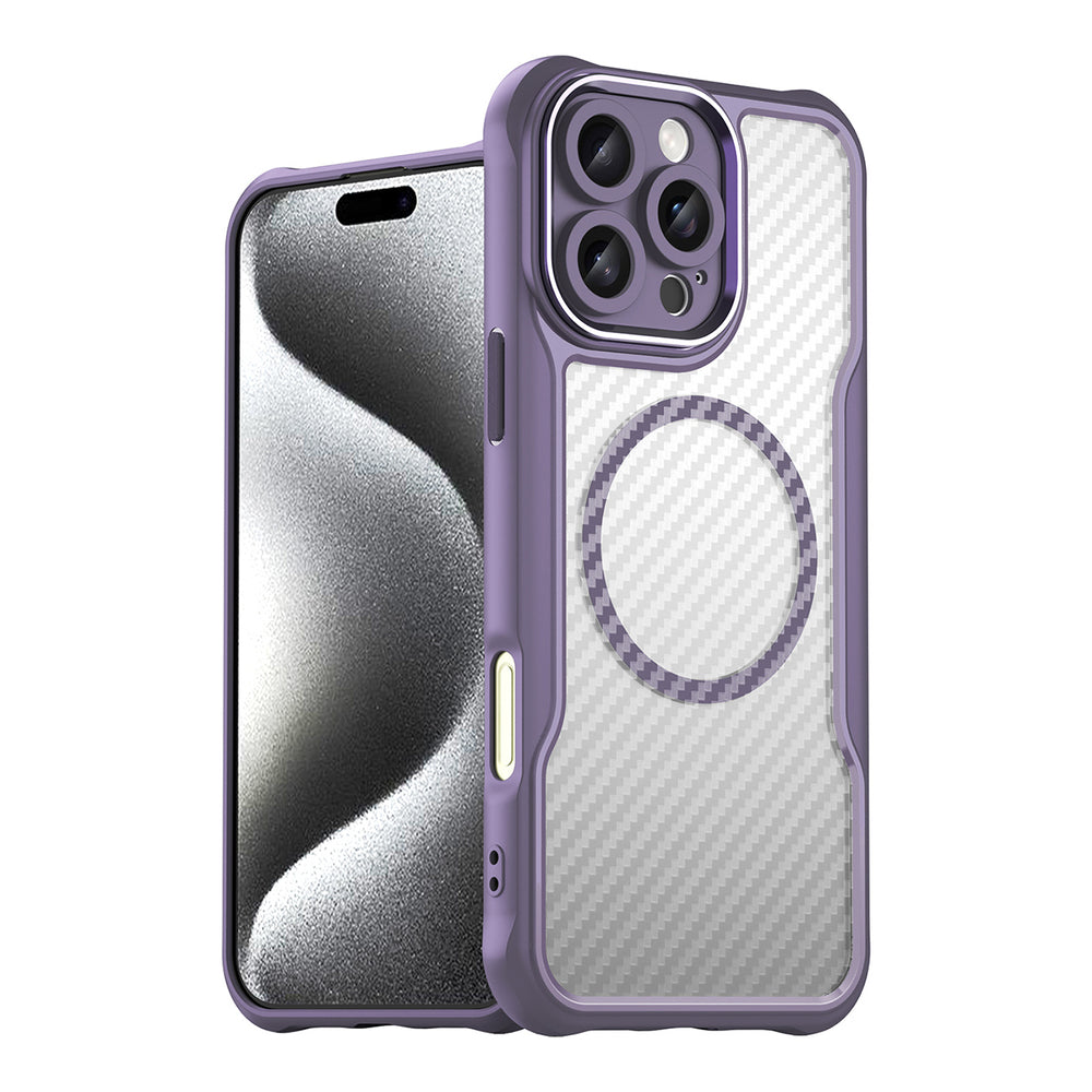 Ledende serie MagSafe Silicone Case til iPhone 16 Pro Max - lilla