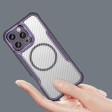 Ledende serie MagSafe Silicone Case til iPhone 16 Pro Max - lilla